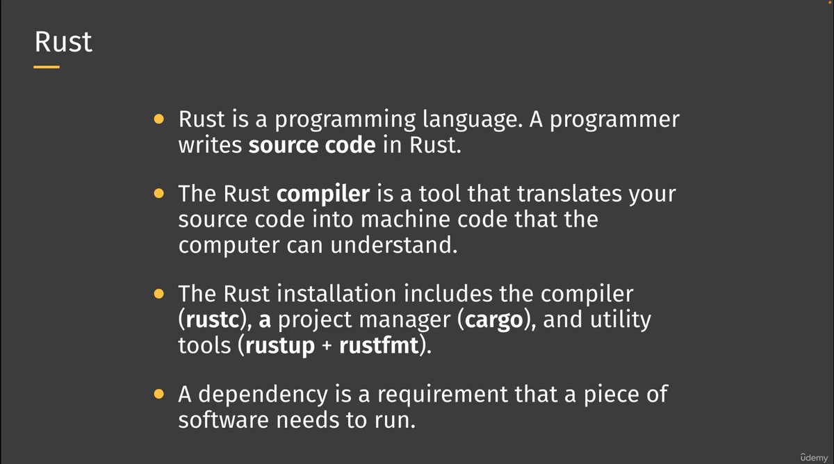 legend4tech's tweet image. Rust &amp;amp; rustc:
Rust is a systems programming language that compiles directly to machine code. The rustc compiler translates my source file (main.rs) into a native executable — .exe on Windows or a binary on macOS/Linux.
#RustLang #LearningInPublic