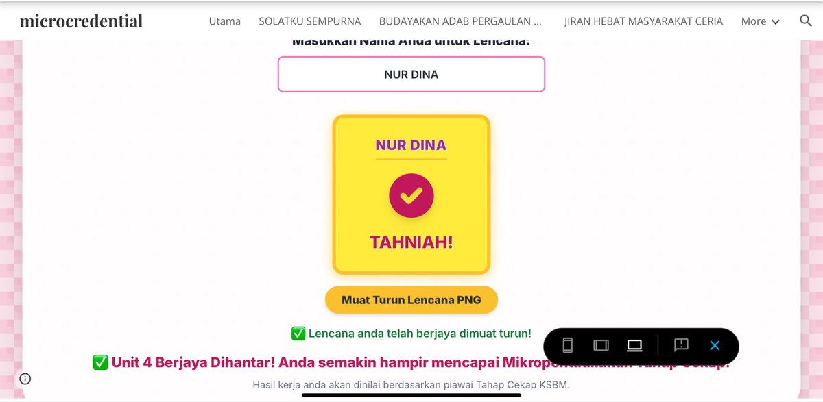 dinaJunaid's tweet photo. Multimedia skills UP! ⬆️ Got the Microsoft Learn badge and then designed a whole microcredential using Gemini Canvas. Today's theme: turning learning into actual teaching tools. Feeling super productive! ✅ 

#Microcredential
#IPGKBMKONTEMPORARI https://t.co/d3o9rdoIU5
