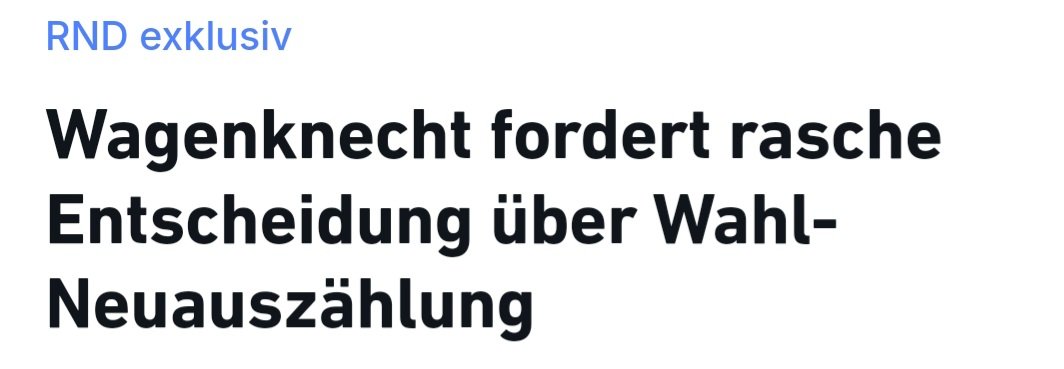 SWagenknecht's tweet image. Der Bundestag muss in den nächsten vier Wochen über unseren #Wahleinspruch entscheiden, ansonsten ist das ein grobes Foulspiel! Ich hoffe sehr, dass am Ende nicht nur die #AfD eine #Neuauszählung unterstützt. Es wäre schon ziemlich blamabel für die Institution Bundestag, wenn die…