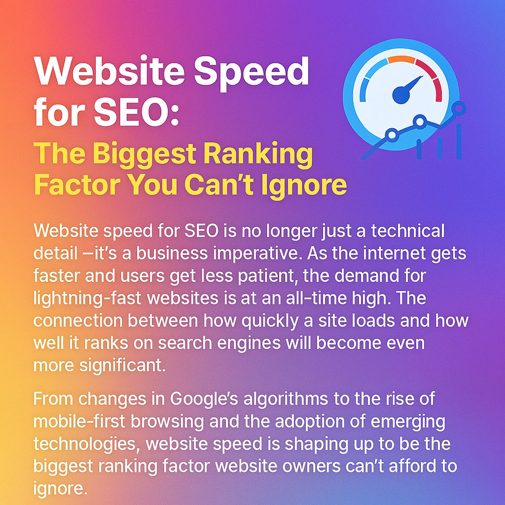 SmallBizCRM's tweet image. Website speed isn’t just a tech issue—it’s a ranking factor. As users expect instant results, slow sites fall behind fast. Learn why it matters: bit.ly/4o8HP9H  #SEO #WebsitePerformance #DigitalStrategy