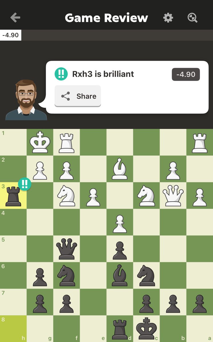 danryder0's tweet image. THE ROOK!!!! @GothamChess @chesscom #brilliantmove