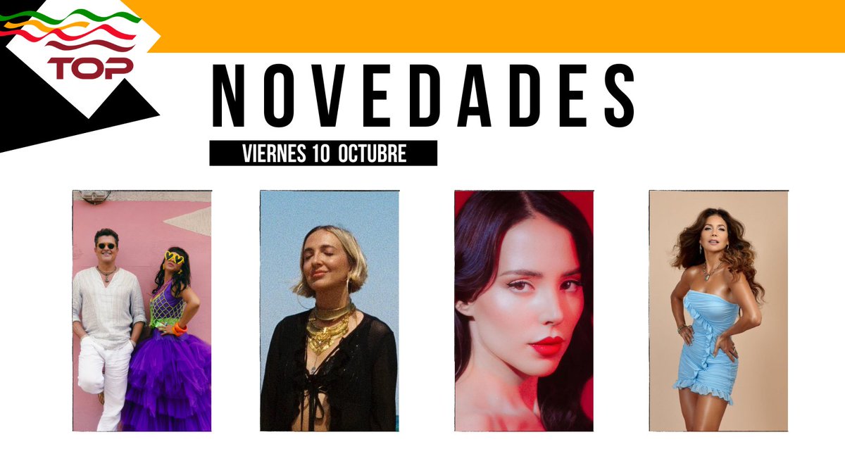 Aquí tienes los estrenos más TOP:

♦ La samaria - Bomba Estéreo x Carlos Vives
♦En Plural - Paula Mattheus
♦Así Son Las Cosas - Majo Aguilar
♦Lágrima Azul - Patricia Manterola