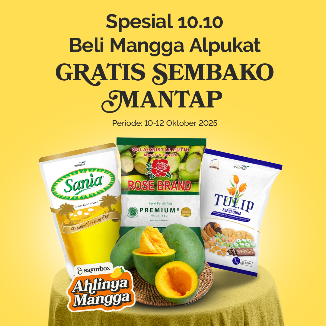 sayurbox's tweet image. GRATISAN SEMBAKO 📢
RIL NO FAKE 💯
cuma di Sayurbox! Beli Mangga Alpukat GRATIS Sembako cuma 10-12 Oktober 2025

Banyak banget gratisannya! Langsung meluncur ajaa sekarangg! sayur.box/info