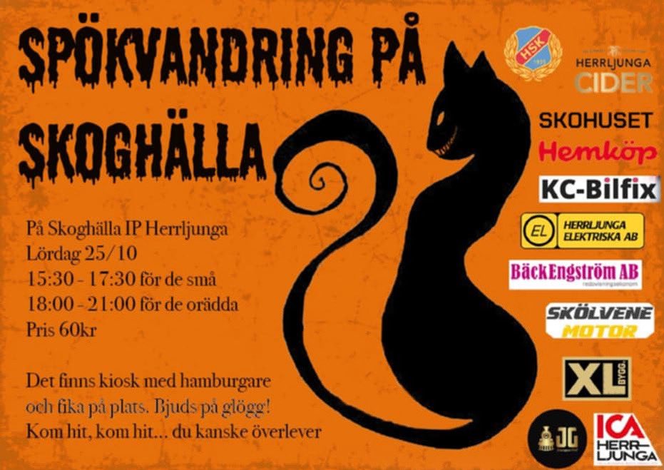Succén från förra året är tillbaka!

Välkomna ner till Skoghälla den 25 oktober för årets spökvandring👻🤡🎃 #herrljungask