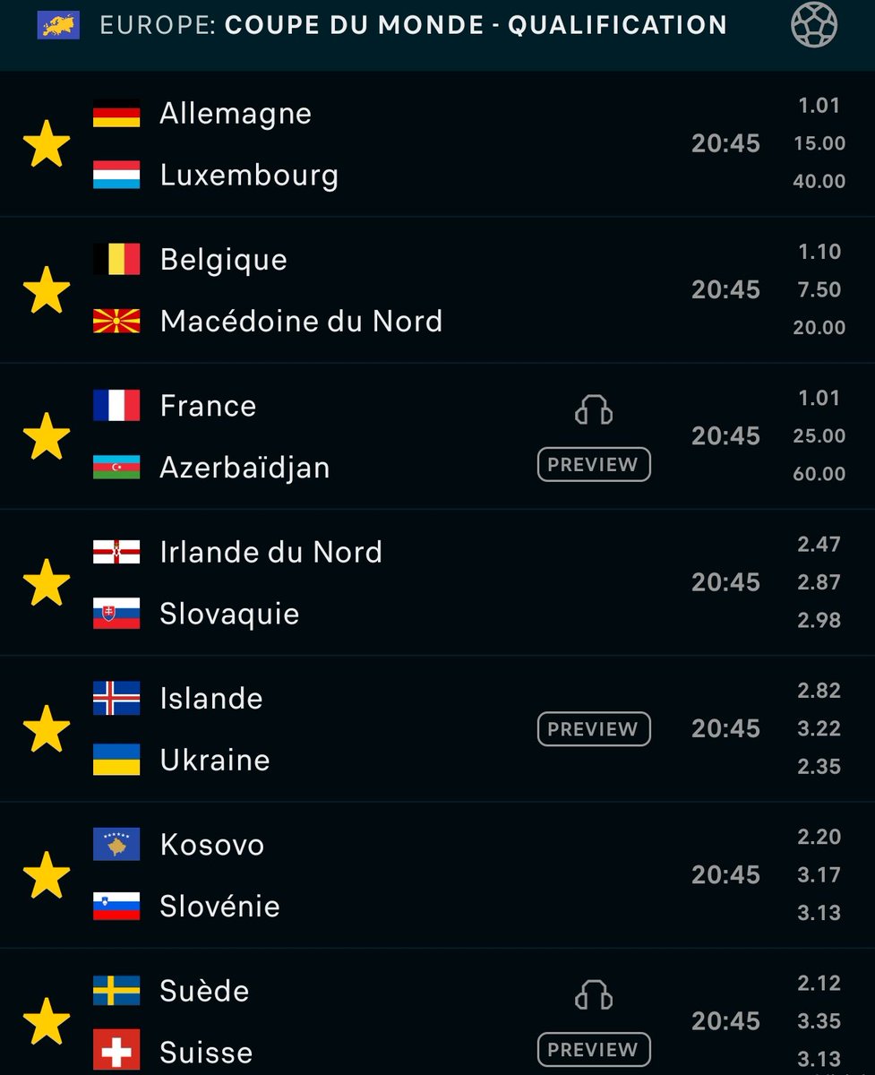 BetClem_'s tweet photo. JEU CONCOURS 🎁 SPÉCIAL #WorldCupQualifiers 🇪🇺🏆

POUR PARTICIPER 👇
1️⃣ Trouver le nombre de buts des 7 matchs du jour
2️⃣ Trouver un buteur 
Exemple : 24 buts et 🇫🇷 K. Mbappé 
👉 RT ♻️/♥️
👉 Follow @BetClem_

2x10€ EN CASH À REMPORTER ! 💸

🎁 PROFITEZ DE LA MOITIÉ DE VOTRE PREMIER DÉPÔT OFFERTS EN FREEBETS POUR PARIER SUR CES MATCHS 👇👇
https://t.co/YprxJbfOqZ

Une seule réponse acceptée par personne jusqu'à ce soir 20h45 🕗
#TeamParieur
