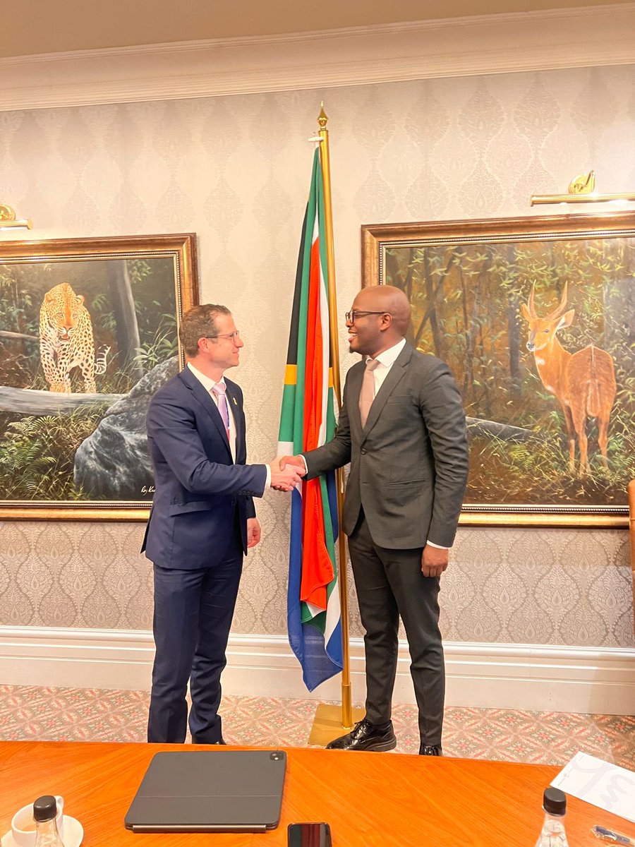 #G20 Trade &amp; Investment Ministerial Meeting sidelines, I met with New Zealand’s Minister for Small Business &amp; Manufacturing, Hon Chris Penk &amp; discussed WTO reforms, advancing multilateralism, and strenghtening partnerships in film, minerals beneficiation, technological transfers.