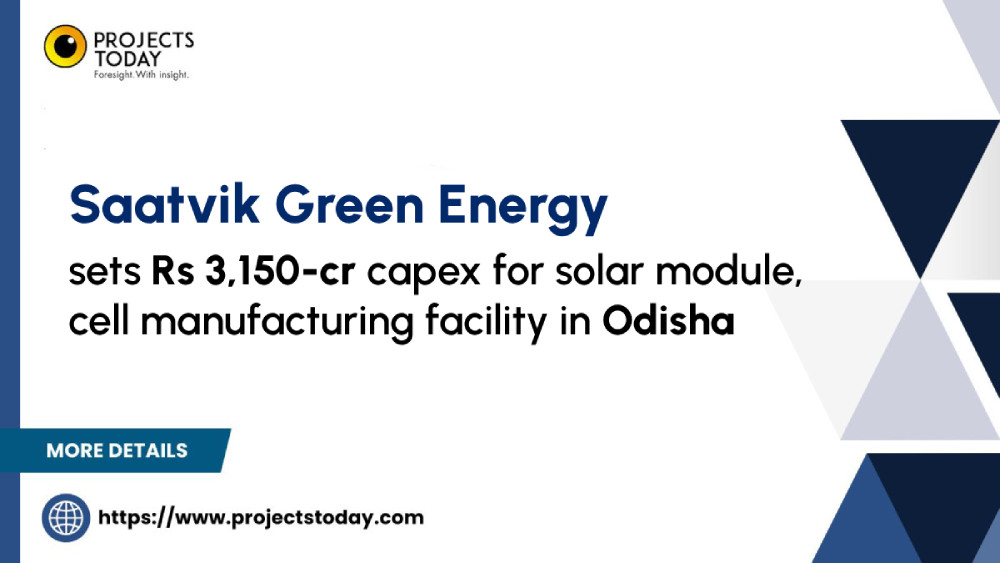 projects_today's tweet image. Saatvik Green Energy sets Rs 3,150-cr capex for solar module, cell manufacturing facility in Odisha

To read more: shorturl.at/oHkxm

#SaatvikGreenEnergy #SolarManufacturing #RenewableEnergy #OdishaInvestment #SustainableDevelopment #CleanEnergyInnovation #project…