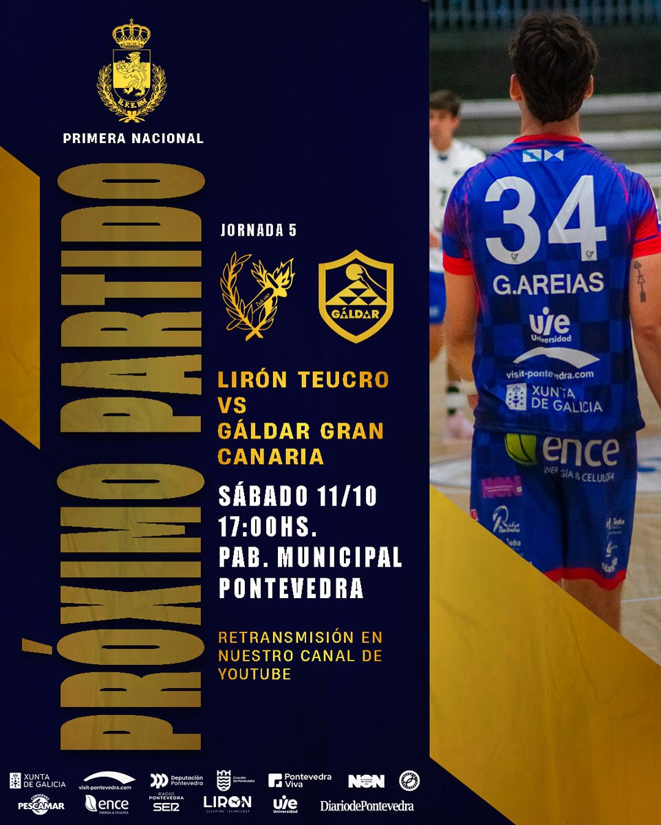 Proximo Partido‼️

Nuevo desafío este fin de semana frente al Gáldar Gran Canaria. Contamos con vuestro apoyo, afición.

Fuerza equipo💪🏼💙

#enceplansocialpontevedra