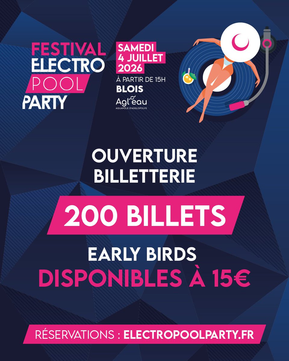 PoolElectro's tweet image. 🔥 BILLETTERIE OUVERTE 🔥
Profitez dès maintenant d'un tarif Early Bird avec des billets à 15€ ! Rendez-vous sur notre site electropoolparty.fr pour réserver votre place et participer à la + grande Pool Party de France ! 
⚡Dépêchez-vous, seulement 200 billets sont en vente