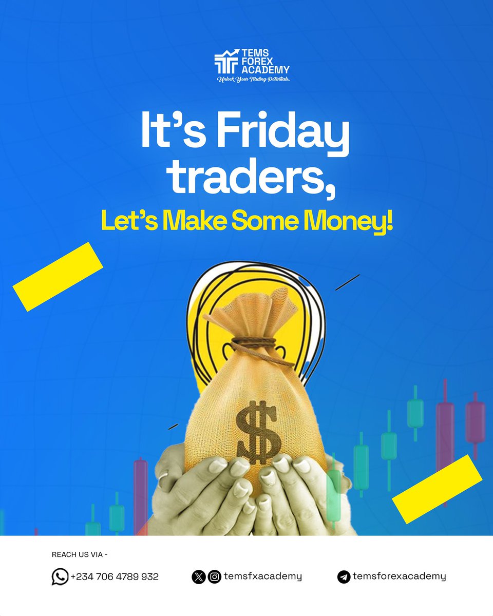 temsfxacademy's tweet photo. Thank God it’s Friday! 
Before you clock out, take a minute to reflect:
1. What went right this week
2. What went wrong
3. What you’ll improve next week
Growth doesn’t stop on Fridays — it compounds. 📊
#TGIF #ForexEducation #TEMSForexAcademy #MindsetOfATrader https://t.co/i6Oi9X6mNs