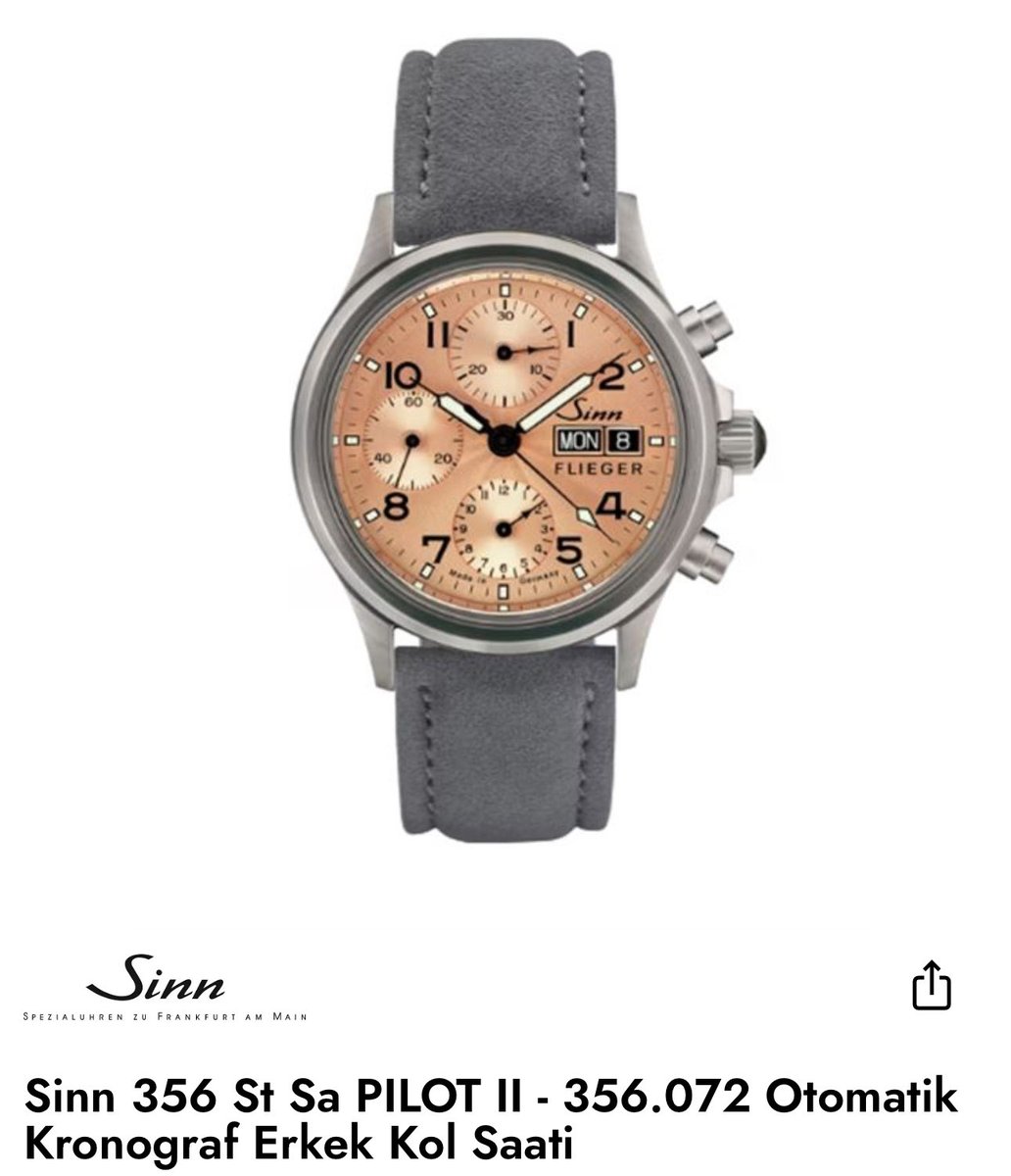Bu saati daha önce abt saat’te görmüş ve denemiştim. Saate tek kelimeyle bayılmıştım. İnanılmaz güzel bir kadran, Sinn kalitesi ve kronograf. Bu saatin grupta hiç paylaşıldığını görmedim ve yorumunuzu merak ettim. Fiyat 165k ama 155k ya alınır diye düşünüyorum. Ne düşünüyorsunuz?