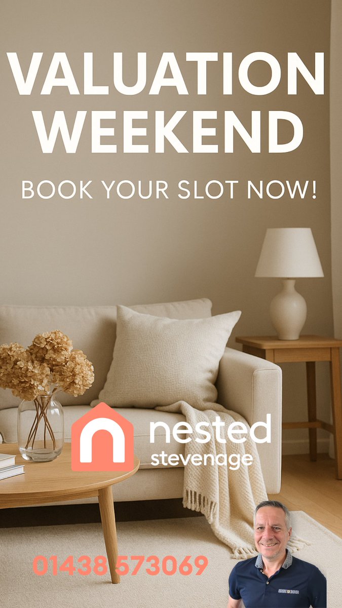 🏡 Thinking of moving?
Find out what your home’s worth this weekend — and see how Nested’s smarter selling helps you move with confidence.

We do things differently: local expertise + powerful data = better results.

📞 Call Steve on 01438 573069 to book

#StevenageHomes #Nested