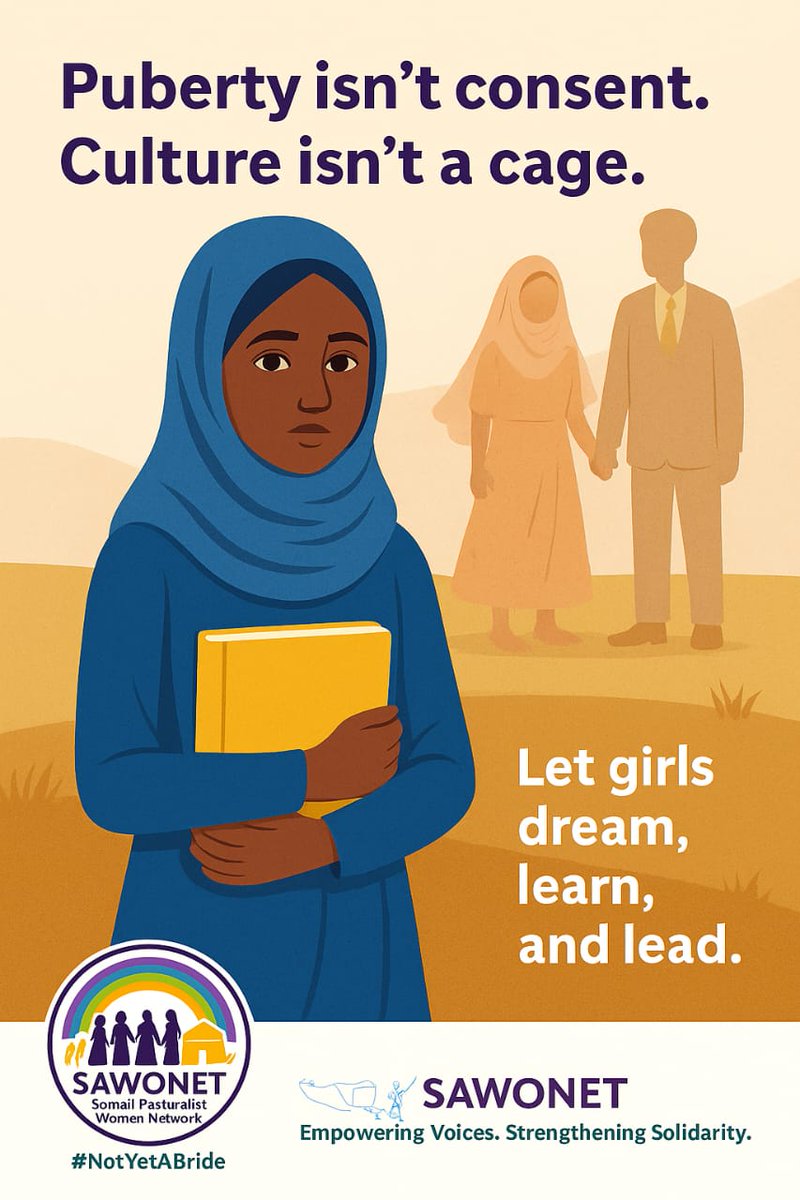 Risesom's tweet photo. 📢 Puberty isn’t consent. Culture isn’t a cage.
Girls deserve classrooms—not wedding rings.
Let’s protect their rights, dreams, and futures.
#NotYetABride #LetGirlsBe #RISEinAction #EndChildMarriage https://t.co/BZTIZAsATJ