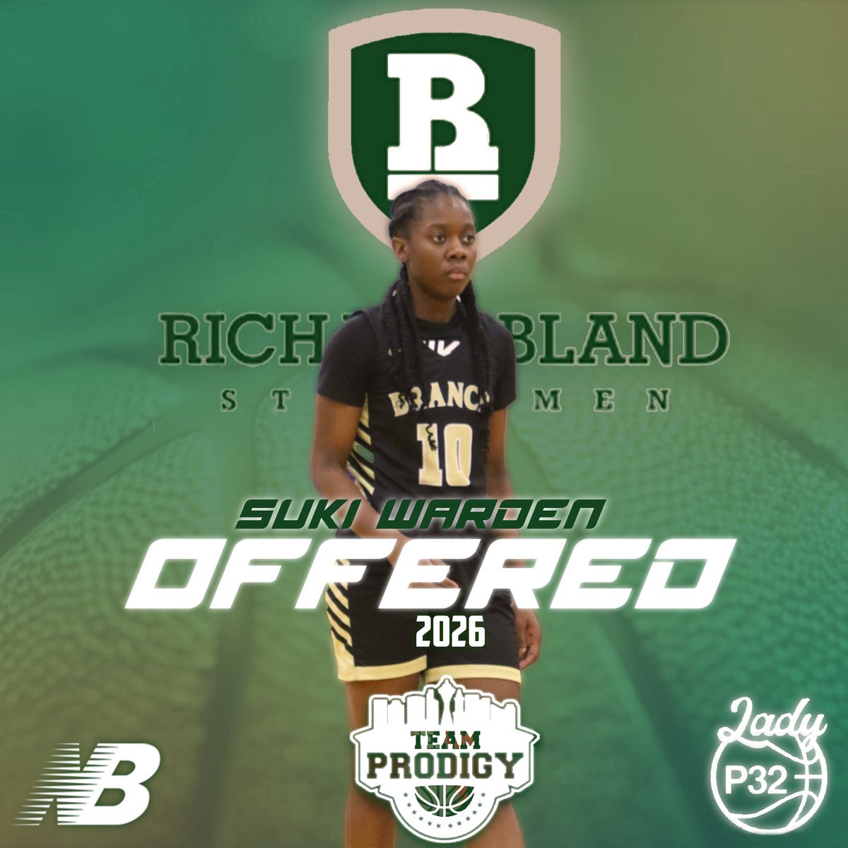 S/O Suki Warden for receiving an offer from Richard Bland College!!
