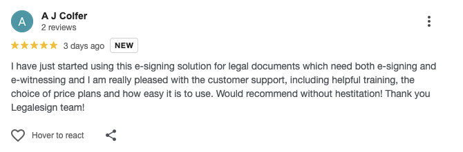 Legalesign eSignature tweet media
