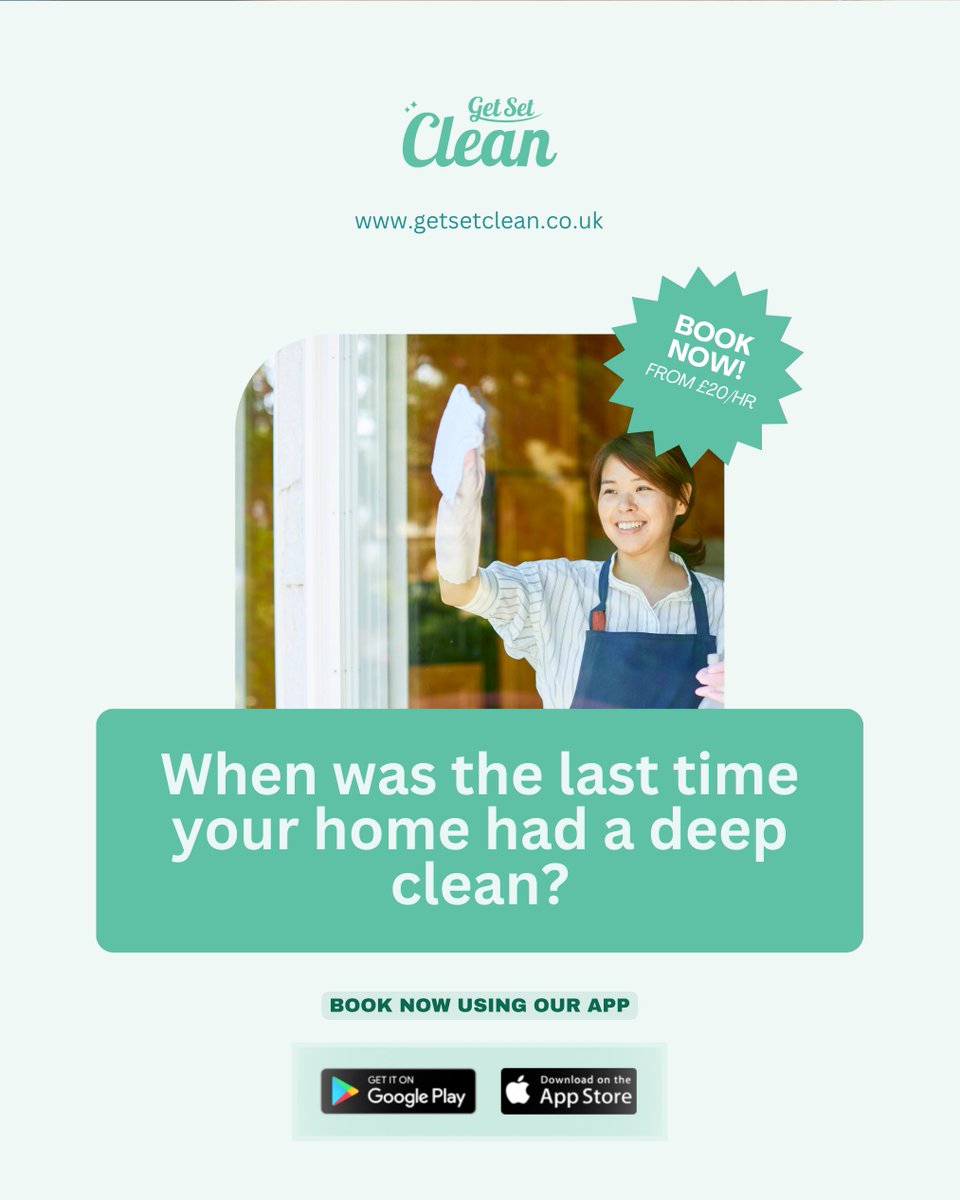 Get_Set_Clean's tweet image. 🍂 Autumn is for cosy nights in, not scrubbing floors. Leave the cleaning to us: getsetclean.co.uk

#LondonCleaning #SparklingSpaces #CleanHomeVibes #DeepCleanExperts #FreshStartClean #AirbnbCleanersLondon #LondonCleaners #QuickCleanTips #HomeRefresh #DustFreeLiving