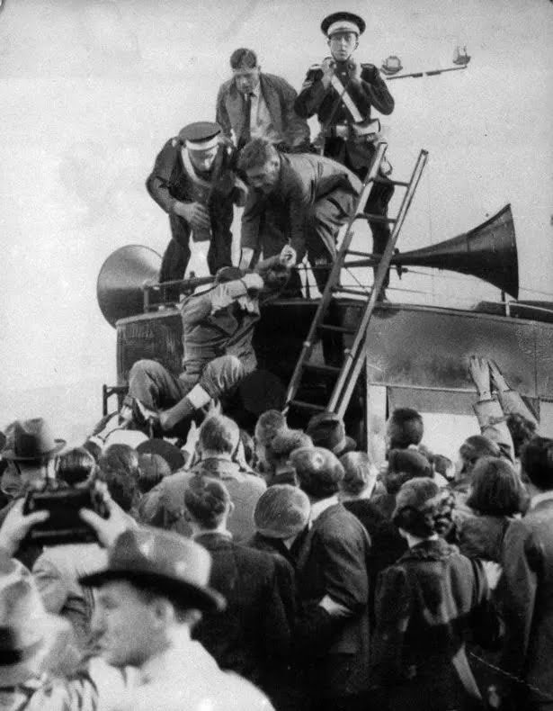 Happy OSWALD MOSLEY KNOCKED UNCONSCIOUS IN LIVERPOOL day to all who celebrate!

On 10 October 1937, Mosley threw a fascist salute to the crowd, tried to quiet the boos of Antifascists, and was knocked out by a well-aimed stone before he could say a word.

Have a great day!