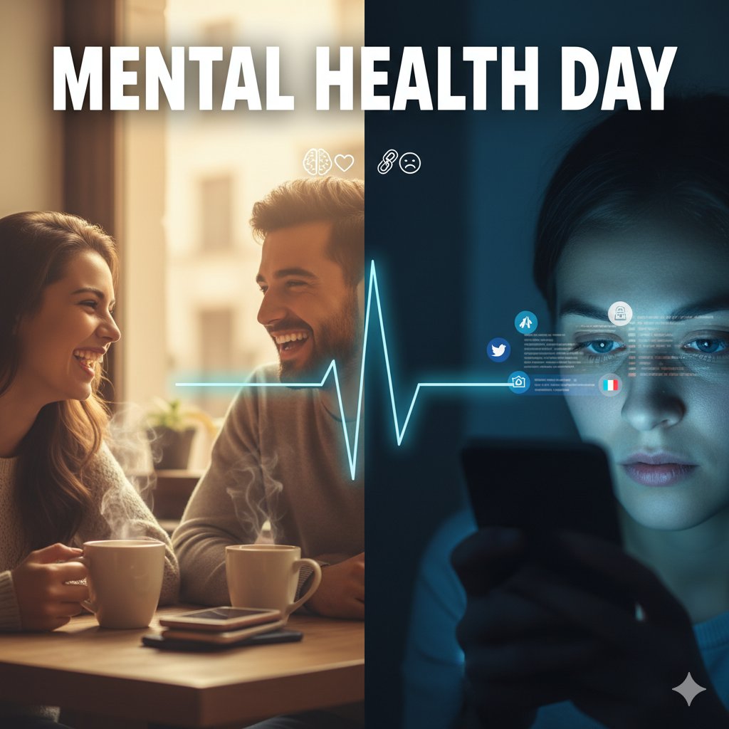 GaliBillyyoung's tweet image. We live in the most &quot;connected&quot; era in history... yet millions feel lonelier than ever. 💔

On this #WorldMentalHealthDay, let&apos;s talk about how real human connections heal — and how social media quietly breaks us. 🧠

👇 A thread that might just change how you use your phone.

🔔…