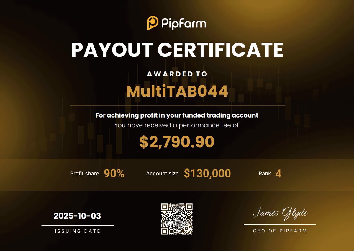 MultiTAB044's tweet photo. + Received my payout confirmation from PipFarm — with an extra $1,000.  Big thanks, PipFarm best! 👽 https://t.co/Ucxu43gNGp