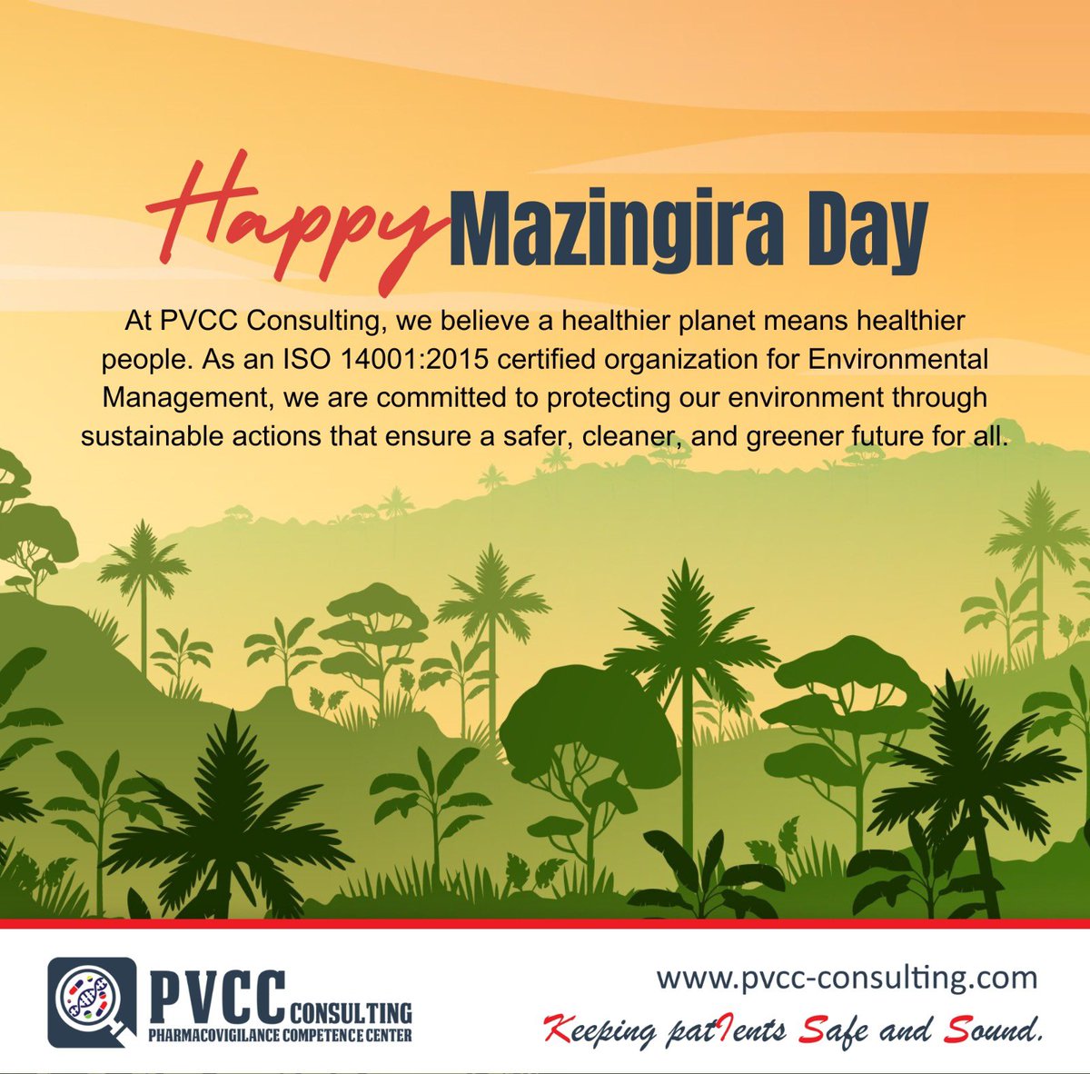 Today, as we celebrate Mazingira (Environment) Day, PVCC Consulting reaffirms its commitment to sustainability and environmental stewardship.

#MazingiraDay #PVCCConsulting #ISO14001