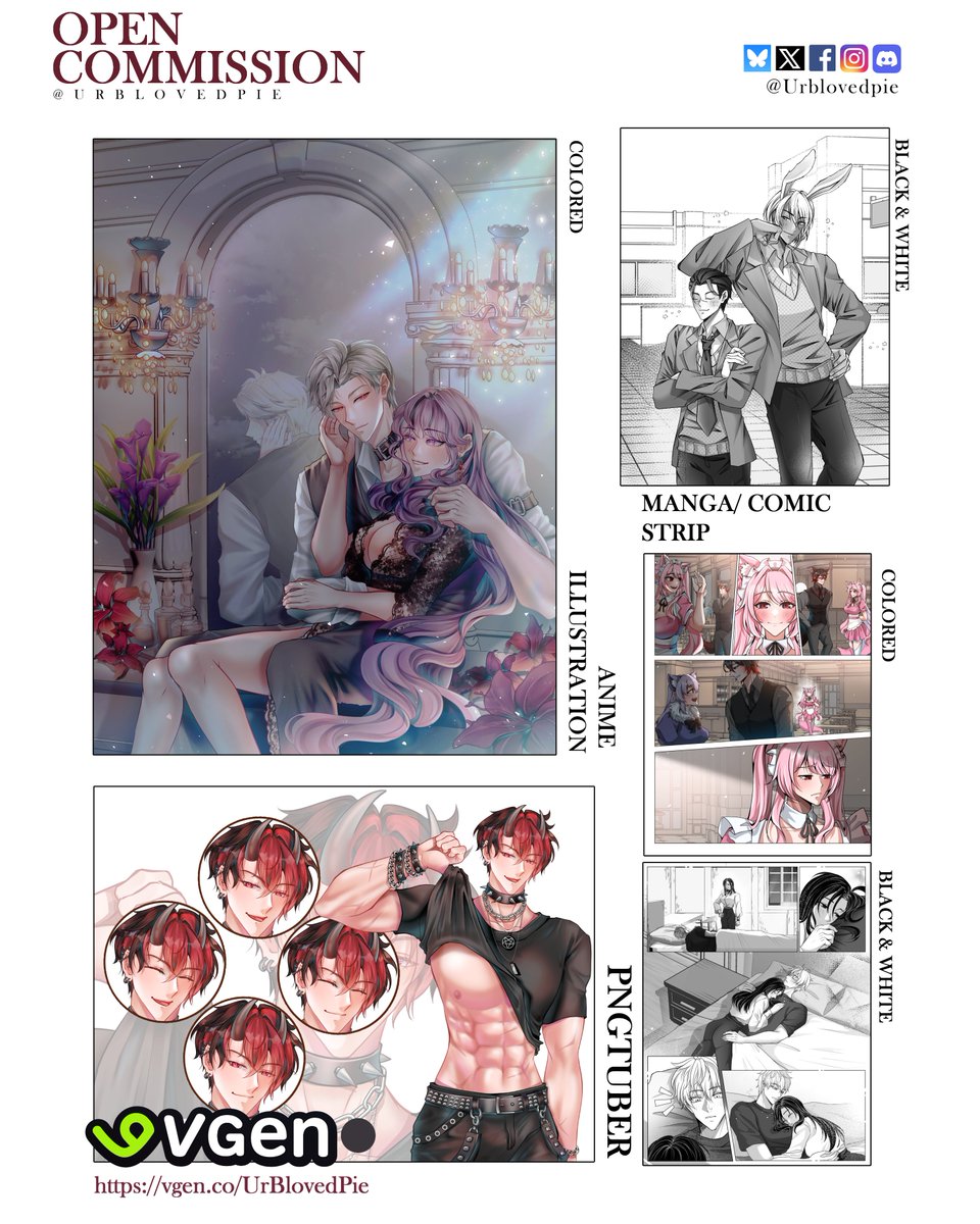 UrBlovedPie's tweet image. ✨OPEN COMMISSION✨
[RT &amp;amp; likes is very appreciated]  

Hi! I open for BnW &amp;amp; Colored, PNG Tuber, Chibi, YCH &amp;amp; Manga Strip🥰

More:
Carrd urblovedpie.carrd.co
VGen vgen.co/UrBlovedPie 

Feel free to DM me, If you&apos;re interested!^^

#OpenCommission #ArtCommission #VGenOpen