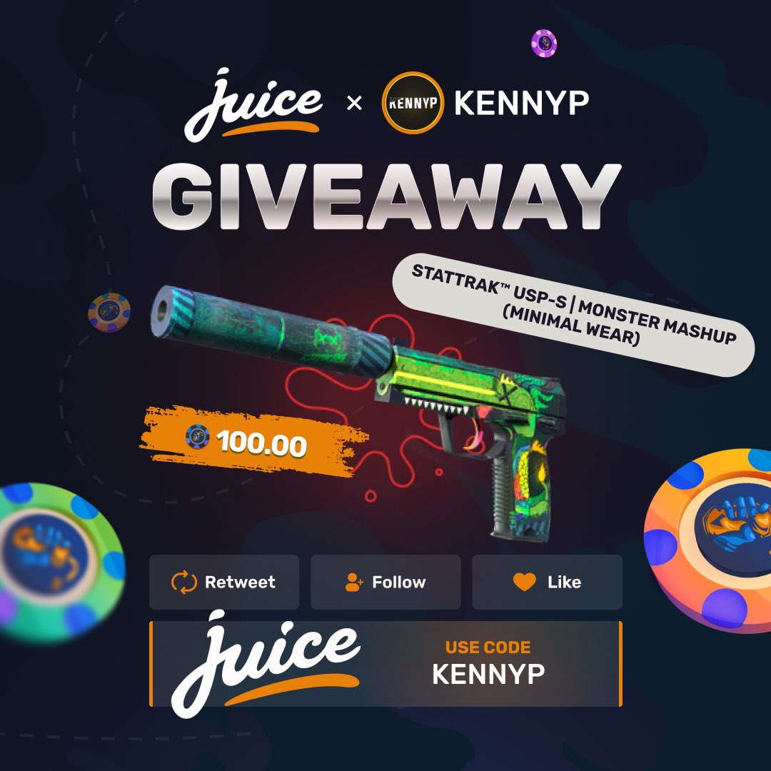 _kennyP's tweet image. To celebrate my new partnership, we are giving away 100 coins!🔥
🔁Retweet & Like
❤️Follow me & @juicedotgg
🚻Tag 2 friends
💸Check out the new site: juice.gg/r/kennyp (optional)
Ending in 7 days! ⏰