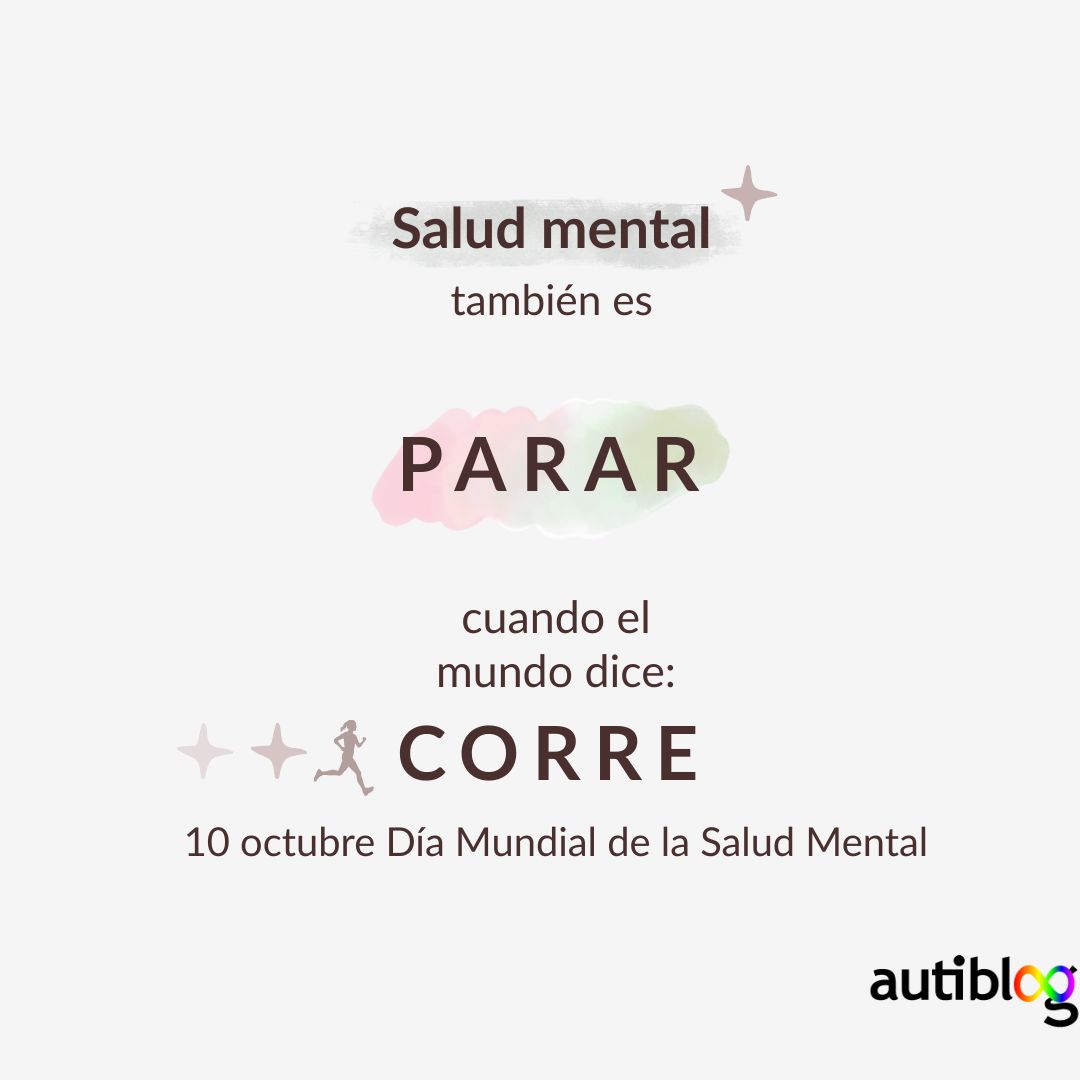 Hoy, #10deOctubre, es el #DiaMundialdelaSaludMental 

En un mundo que nos pide correr, la salud mental para mí también es poder parar.

No siempre es posible, pero sí es algo que intento a menudo (aunque sea 1 minuto).

¿Y tú? ¿Qué más intentas hacer para cuidarte?