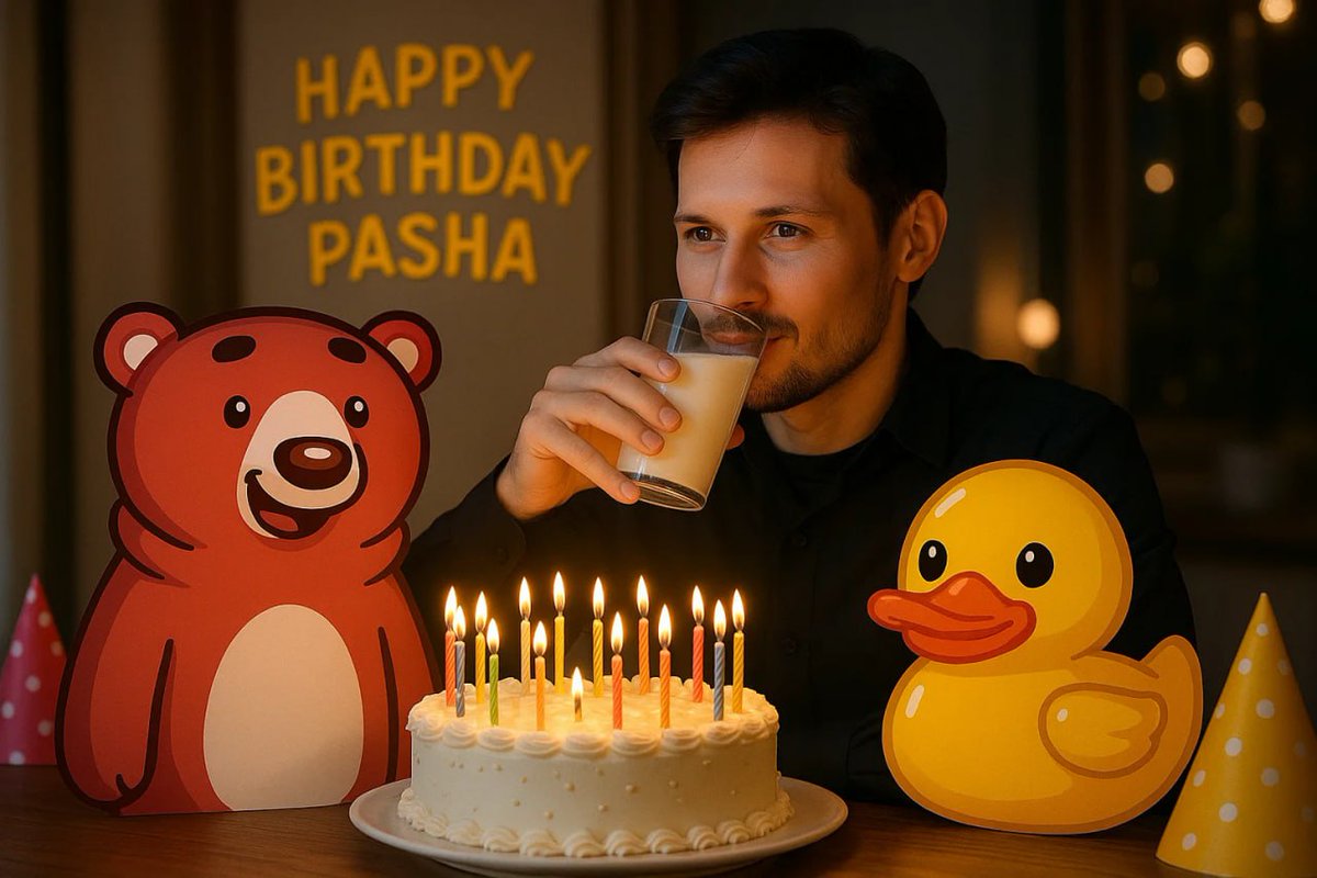 Happy Birthday, Pavel! <a href="/durov/">Pavel Durov</a> 

Be healthy with MOLOKO!

tonviewer.com/transaction/f6…