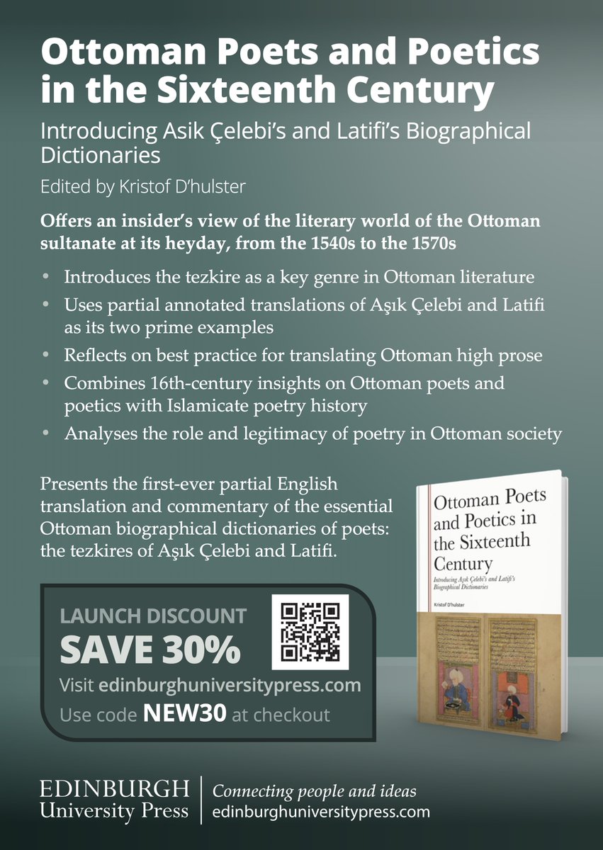 New book publication on Ottoman Poets and Poetics

In September 2025, TRANSLAPT member Kristof D’hulster’s new book was published with Edinburgh University Press, titled Ottoman Poets and Poetics in the Sixteenth Century. Dealing with ...