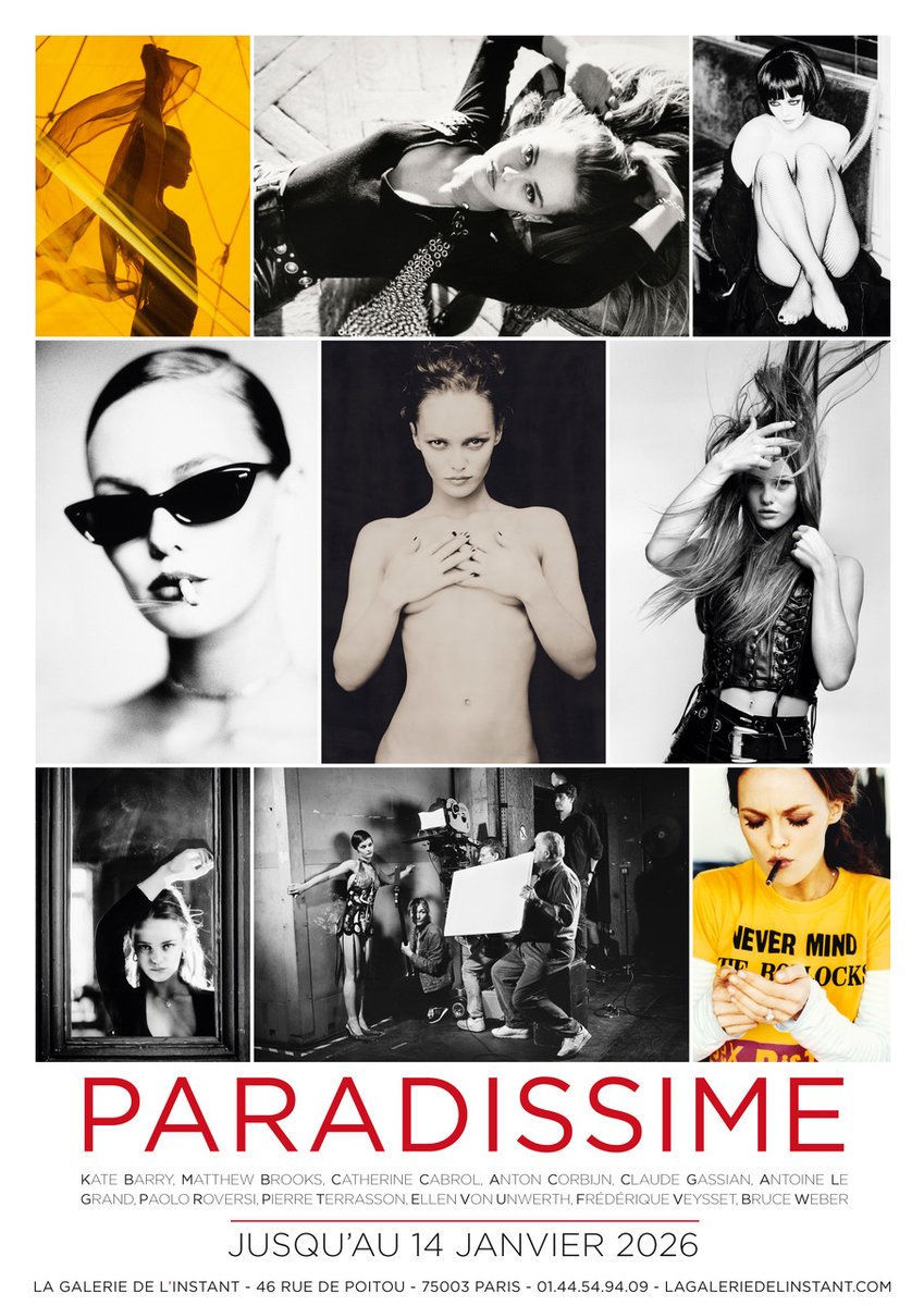 galerieinstant's tweet image. Découvrez l'expo photo Vanessa Paradis "Paradissime" du 15 octobre 2025 au 14 janvier 2026 
Vernissage le mercredi 15 octobre à partir de 18 h lagaleriedelinstant.com/vanessa-paradi…

46 rue de Poitou 75003 #Paris #Photo #Exposition