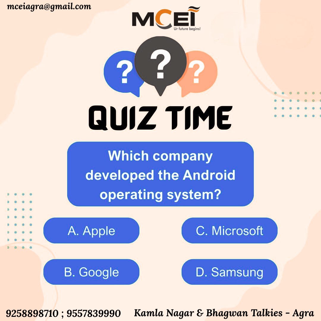 mceiagra's tweet image. Get in touch with MCEI (Mittal Computer Education Industry)!
📍Kamla Nagar & Bhagwan Talkies, Agra
📞 7895221234, 8449697424
#bestcomputertraininginstituteinagra #computercourses #mcei #tally #webdevelopment #softwaredevelopment #bestdigitalmarketinginstitute