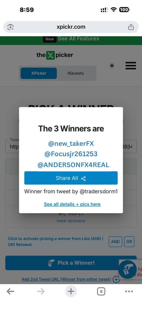 Tradersdorm1's tweet image. Congratulations to our lucky winners of 3x $5k 
@BlueGuardiancom
 giveaway 🎉🎁

@new_takerFX 

@Focusjr261253 

@ANDERSONFX4REAL 

Open discord ticket to claim your rewards Stay tuned for more Giveaway guys 🎁✨