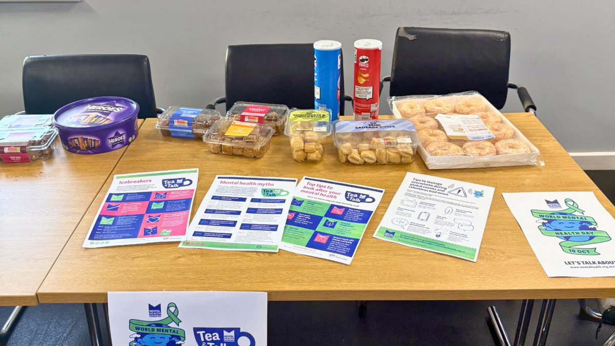 IntaForensics's tweet image. Today is a very important day ... World Mental Health Day! 🧠🌍
We're hosting a 'Tea & Talk' event to encourage our teams to join a colleague throughout the day to grab a sweet treat 🍰 and have meaningful discussions about mental health.
#mentalhealth #worldmentalhealthday