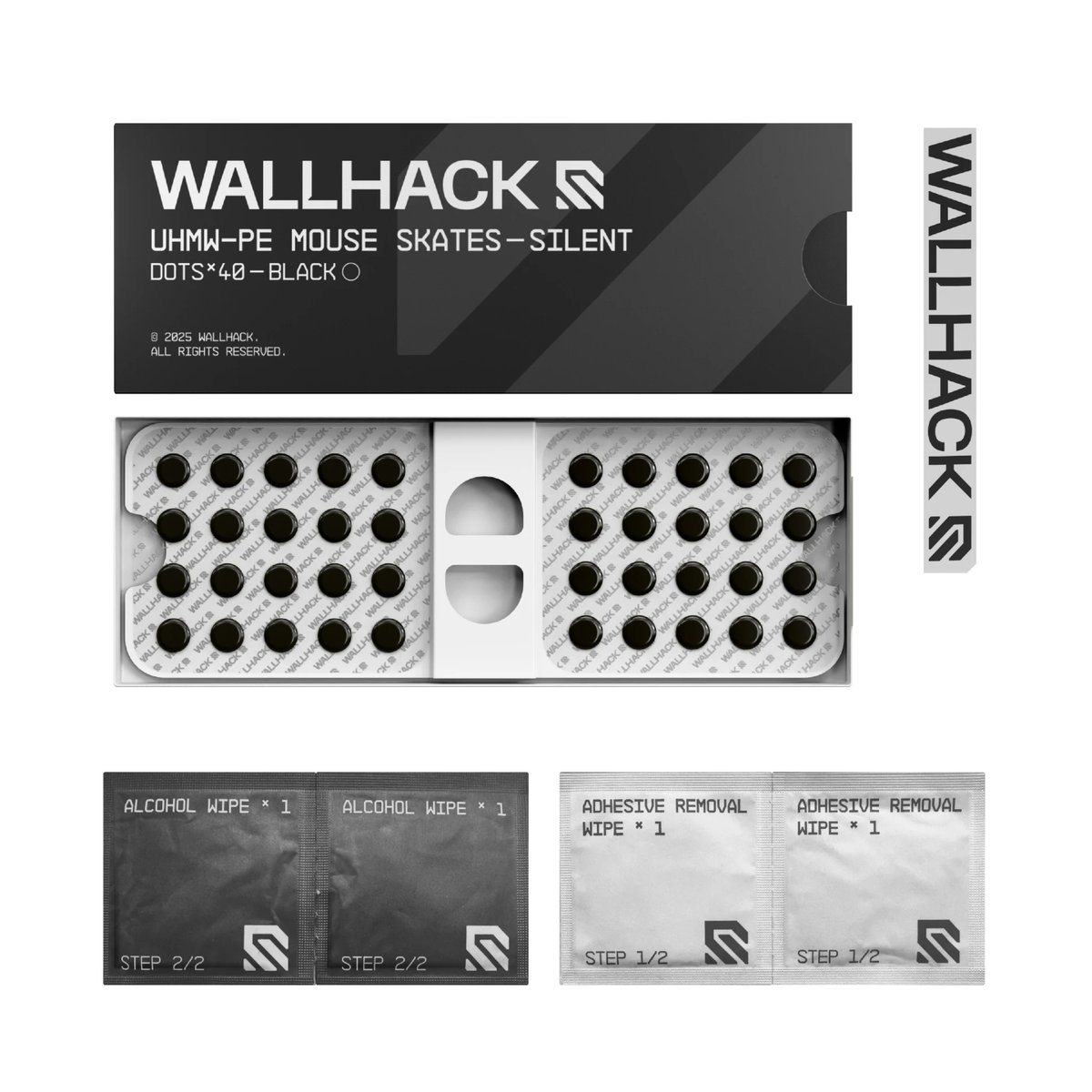 WALLHACK ホワイト Glass Mousepads for Gamers | Wallhack
