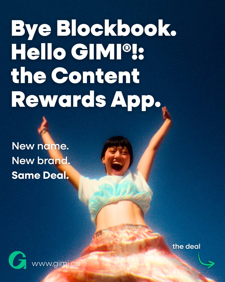 GimiApp's tweet image. New name.
New brand.
Same deal:

🤳Get paid to post content for brands.
💰Earn instant rewards for every engagement.

It&apos;s called content rewards.
And we&apos;re the content rewards app.😜

Get Posting.
Start Winning.

#GIMI