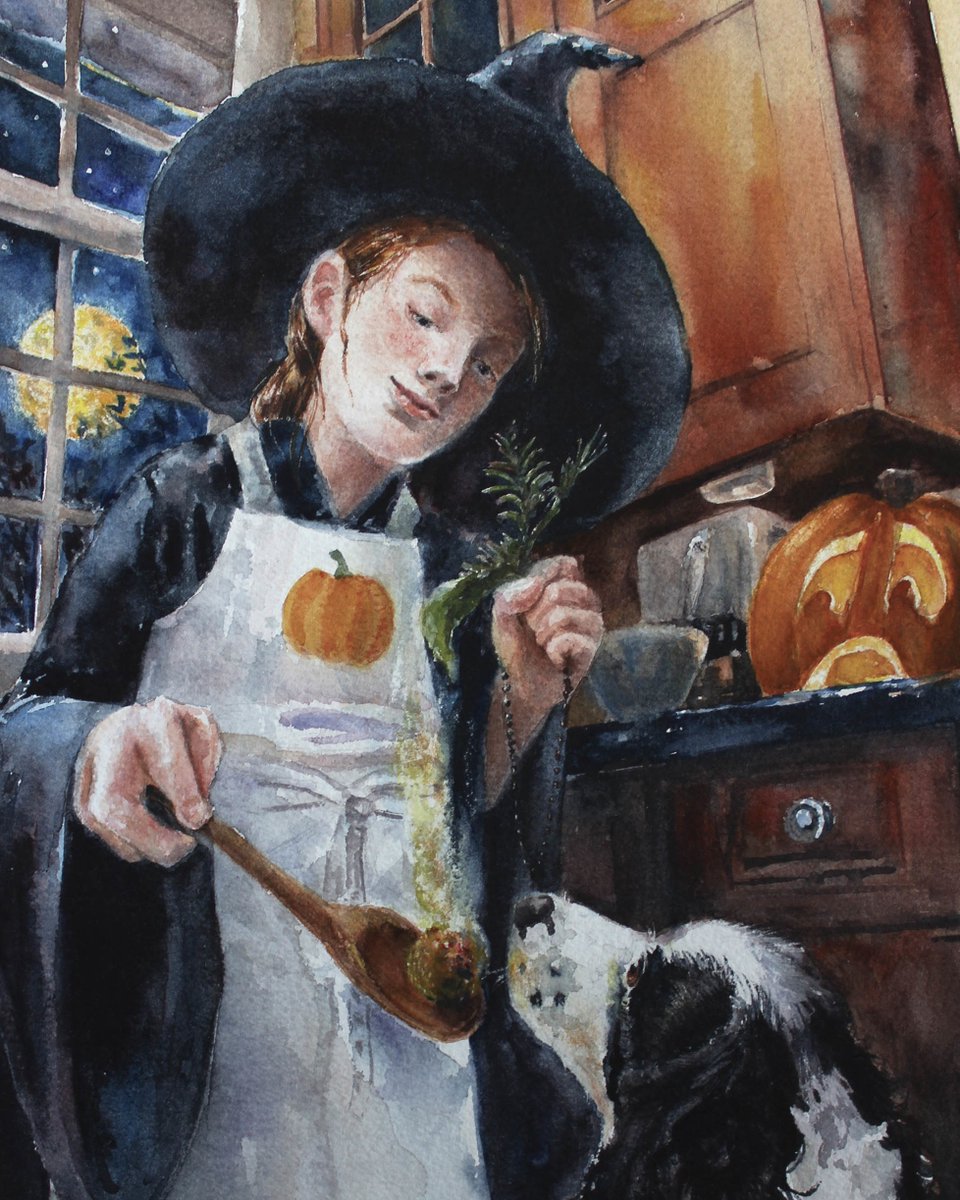 This kitchen-savvy witch by Patricia Kreiser @patriciakreiser is whipping up Halloween treats for her precious dog! 😄

Check out this artist's #portfolio 👉 childrensillustrators.com/patriciakreise…

#childrensillustrators #childrensbooks #kidlitart