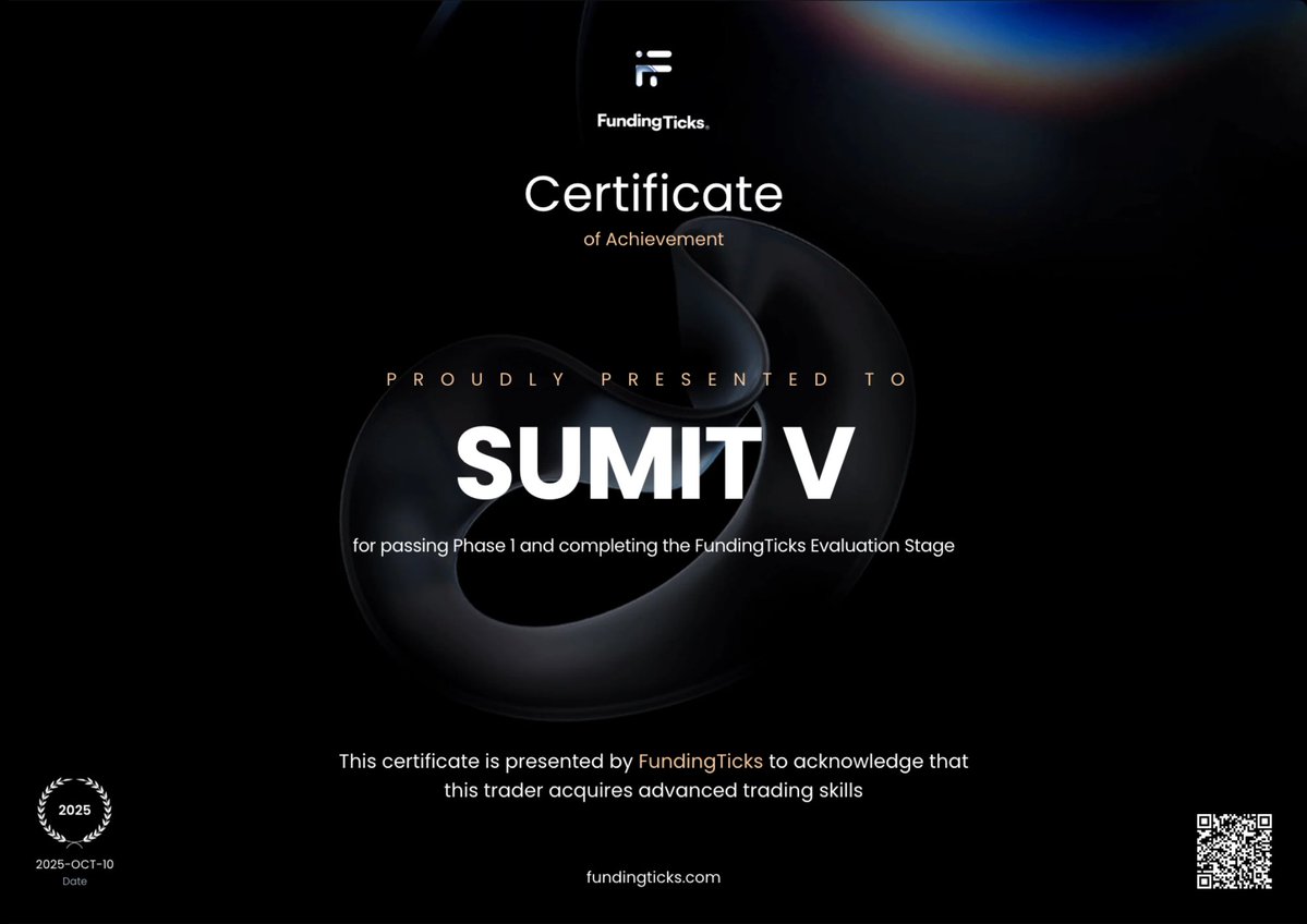 Just passed my first ever futures account with <a href="/fundingticks/">FundingTicks</a> 🚀

This marks the beginning of a new chapter as I transition from CFDs to Futures.

Ready to level up ⚡
<a href="/Khldfx/">Khaled</a>