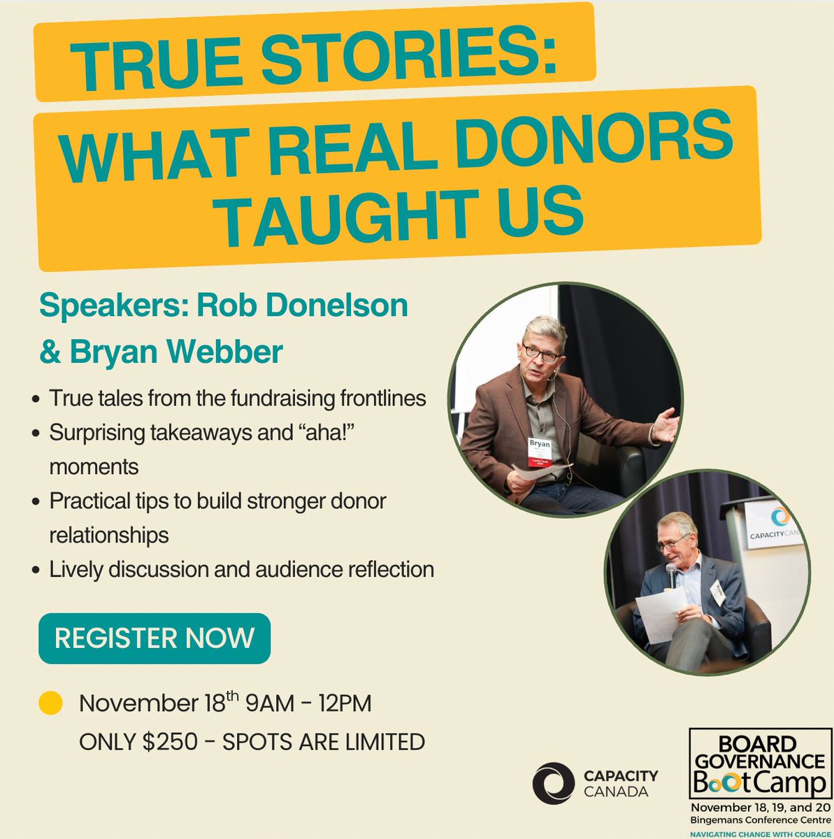 📖 True Stories: What Real Donors Taught Us
Real talk from the fundraising front lines. Learn what donors really think, and what that means for your mission! Register now because spots are filling up fast: buff.ly/EyKgpLB 

#boardgovernance #fundraising #campaigning