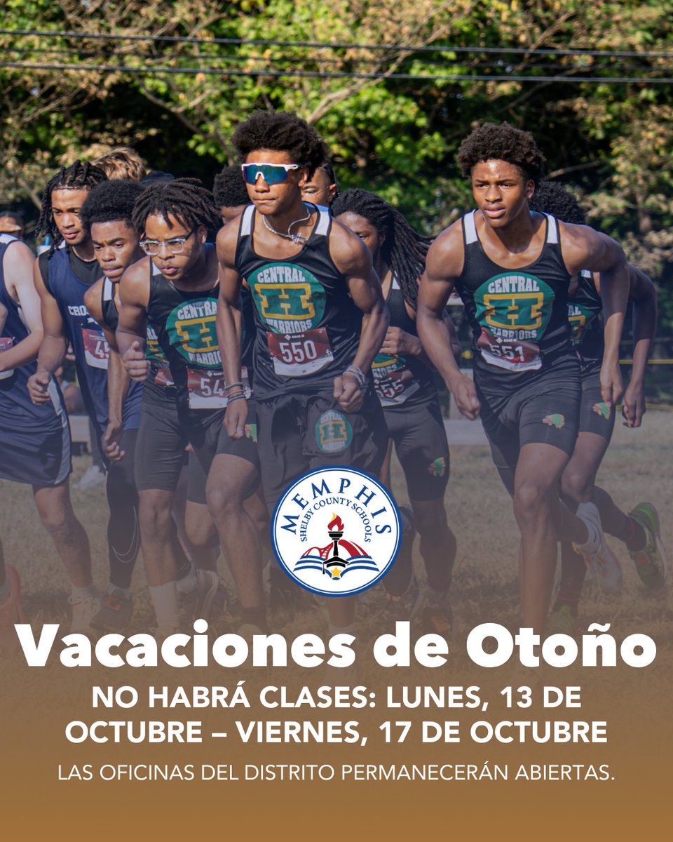 We know you're ready but just in case you needed a reminder – fall break is next week! All MSCS schools will be closed next week, October 13-17. District offices will remain open.