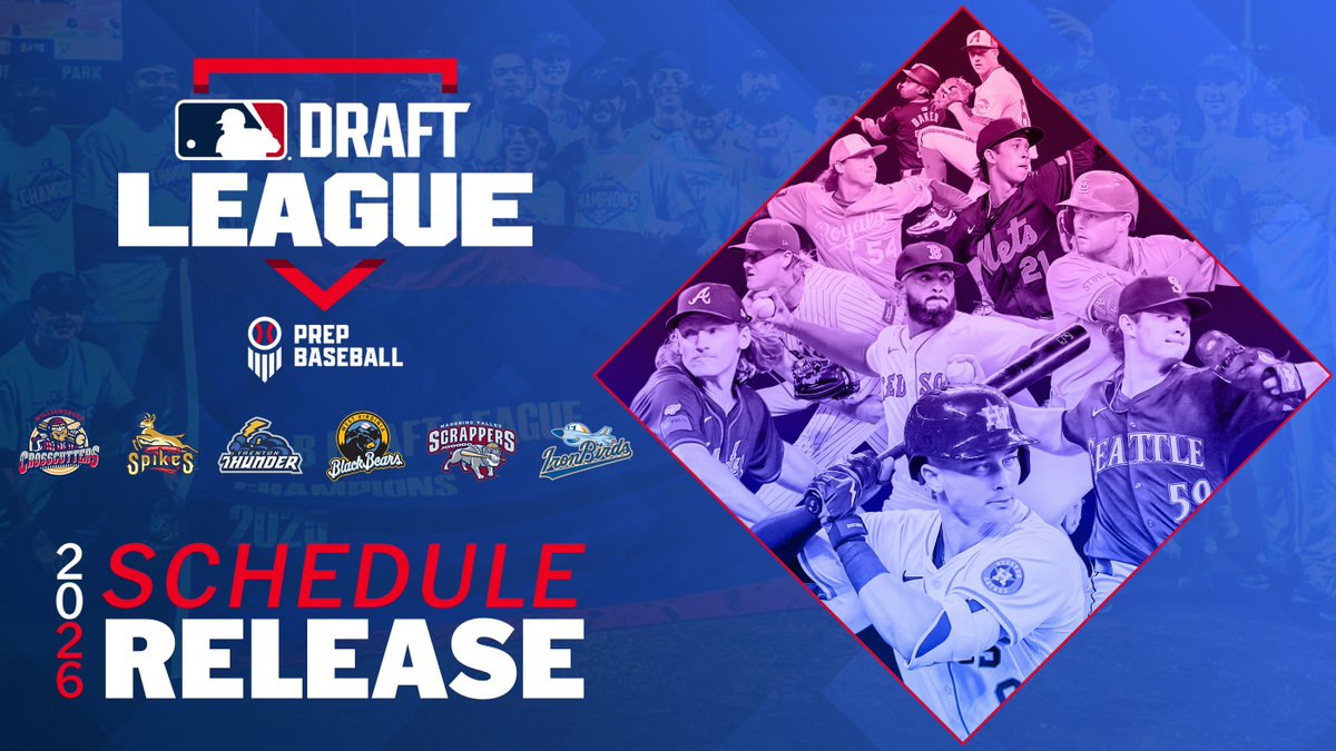 🚨 𝟮𝟬𝟮𝟲 𝗦𝗖𝗛𝗘𝗗𝗨𝗟𝗘 𝗥𝗟𝗘𝗔𝗦𝗘 🗓️

The 2026 #MLBDraftLeague season is officially 2️⃣3️⃣5️⃣ days away with Opening Day on Tuesday, June 2! ⚾

Featuring a new team and an expanded International series, see on the sixth year of the Draft League 👇

🗒️
