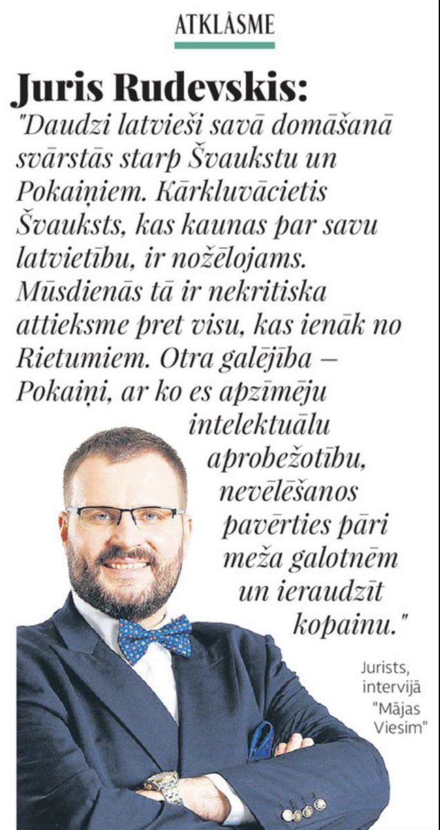 Tas bija publicēts 2017. gadā. Šodien es teiktu to pašu, tikai pievienotu vēl trešo galējību: kā teiktu Uldis Ģērmanis, iekrievotu mentālu tiekšanos uz Maskavu. Kopš 2022. gada februāŗa tā ir kļuvusi redzama īpaši skaidri.