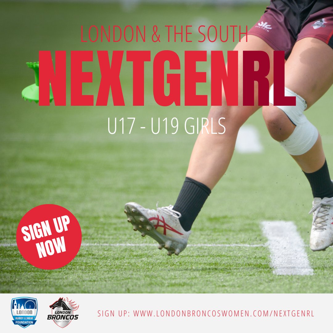 Last chance to join the U17–U19 London Broncos Women’s Pathway! 🏉

🗓️ 31st October
🕙 10.30am–12.30pm
📍 Chiswick RFC, W4 2SH

Sign up now! londonbroncoswomen.com/nextgenrl

#NextGenRL #LondonBroncosWomen #RugbyLeague #GirlsInSport #WeAreLondon 🐴