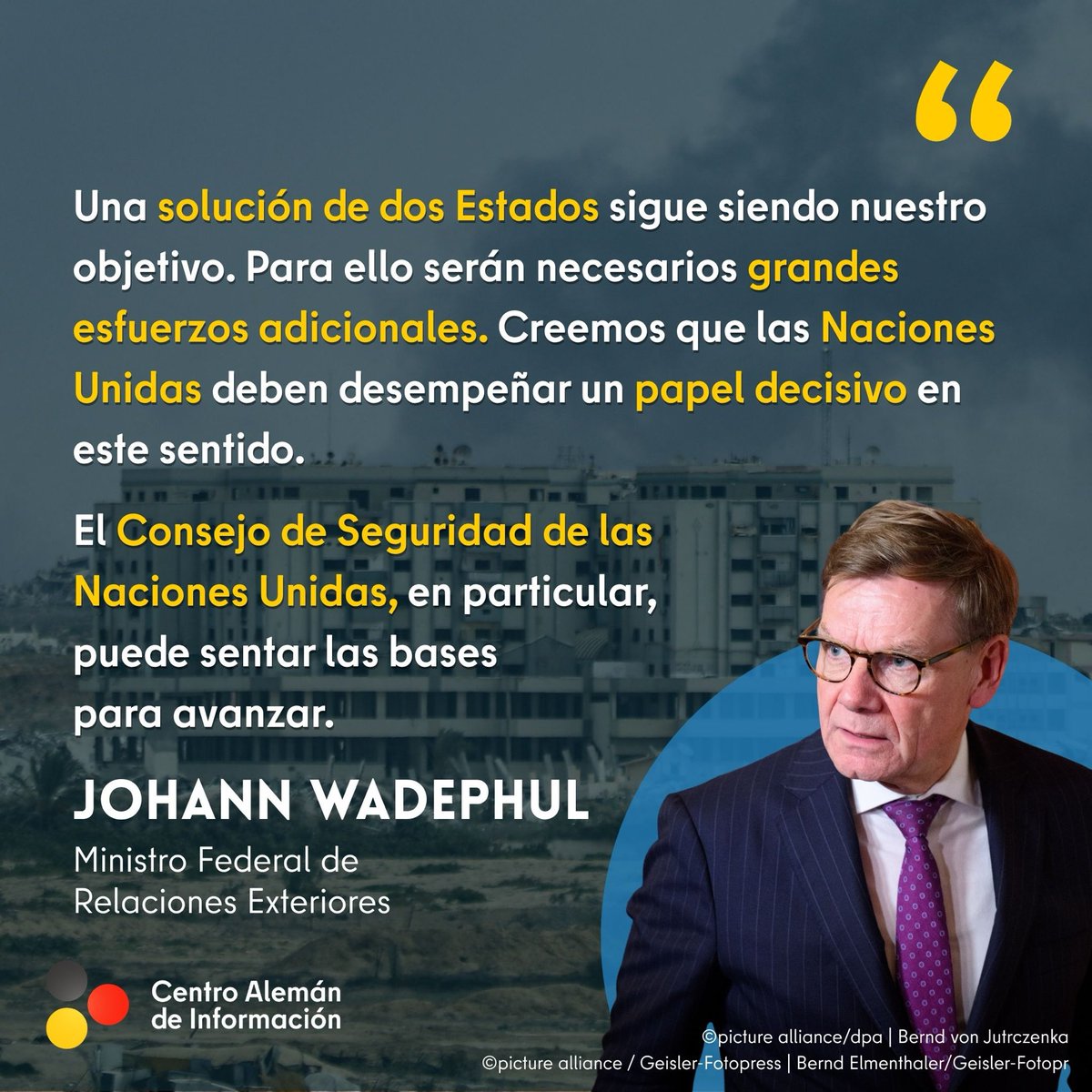 X:
▫El acuerdo sobre la primera fase significa que la liberación de los rehenes y un cese al fuego están al
fin a punto de producirse.
👥 Entre tanto, <a href="/AussenMinDE/">Johann Wadephul</a> estuvo en París para debatir la siguiente fase del plan de paz propuesto.
👇El pronunciamiento del ME Wadephul 🇩🇪