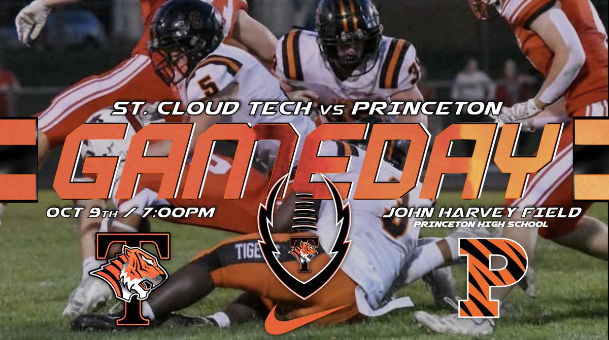 techtigerfb's tweet image. 🏈🏈GAMEDAY🏈🏈

Tech vs Princeton

John Harvey Field 
(Princeton High School)

7:00 PM Kick-Off

Tickets: gofan.co/app/school/MN1…

Livestream: fan.hudl.com/usa/mn/princet…

Program: drive.google.com/file/d/1ignvYv…

Go Tigers! #efforthabit #tradition @ISD742 @tech_activities