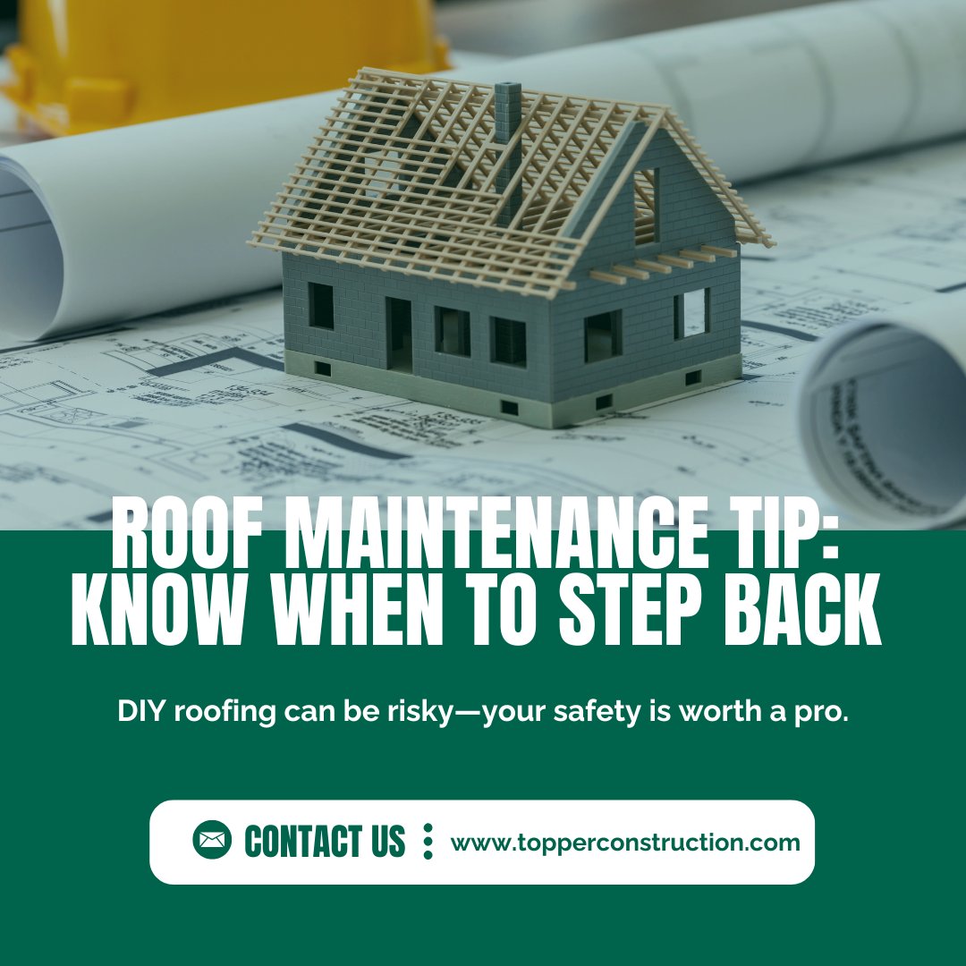 TopperConstruc's tweet image. DIY roofing? Think twice.

One wrong step can mean more than a bad repair - it can mean a trip to the ER.

Learn when to stop and call the pros 👇
➡️ topperconstruction.com/roofing/avoidi…
#TopperRoofing #FrederickMD #RoofSafety #R...