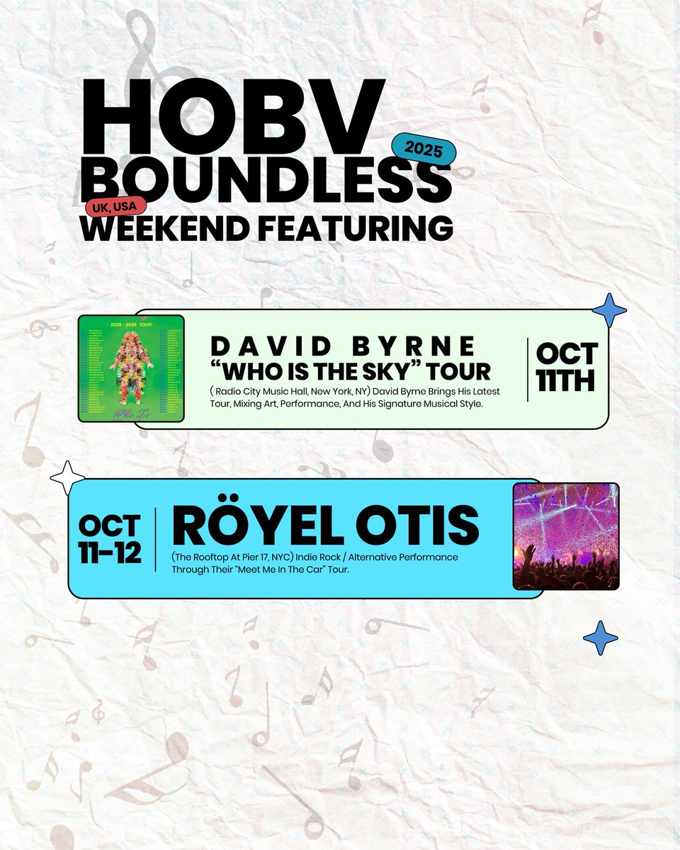 HOBVPortal's tweet photo. HOBV Weekend Entertainment & Culture Highlights This Weekend.
Lagos to London to NYC, the world’s dancing this weekend.
Felabration brings the fire 🇳🇬, London lights up the night 🇬🇧, and NYC turns the skyline into sound 🇺🇸
✨ Rhythm. Art. Culture. Boundless.
#HOBVWeekend #HOBV https://t.co/nNVFVa38J4