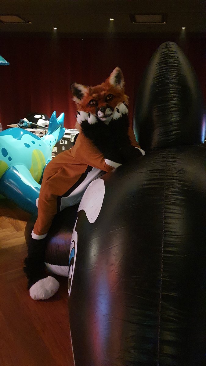 crowpudding's tweet image. Happy #FursuitFriday. Had so much fun at #Furnavia. #inflatable