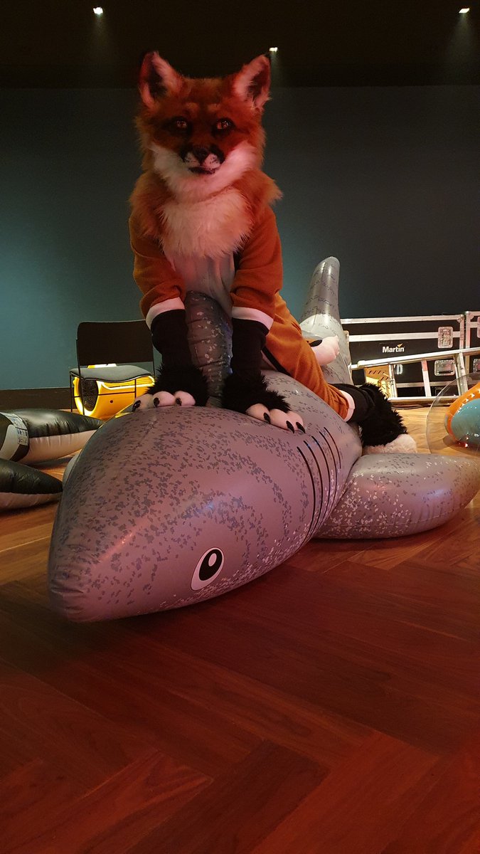 crowpudding's tweet image. Happy #FursuitFriday. Had so much fun at #Furnavia. #inflatable
