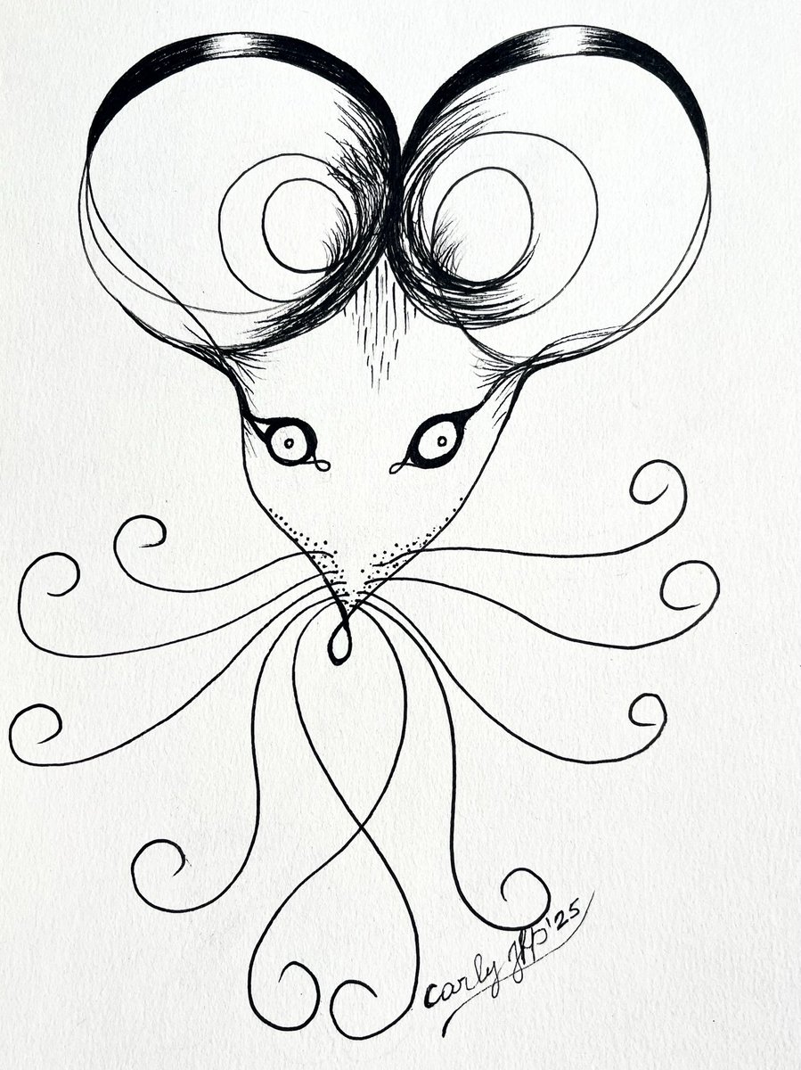 GM GE ☀️🌙 Le Moustache 😜 #inktober