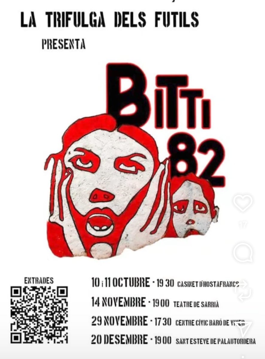 DavidBatallaDUI's tweet image. Avui, dia de la salut mental, primera oportunitat per veure la nova obra de la Trifulga dels Futils.